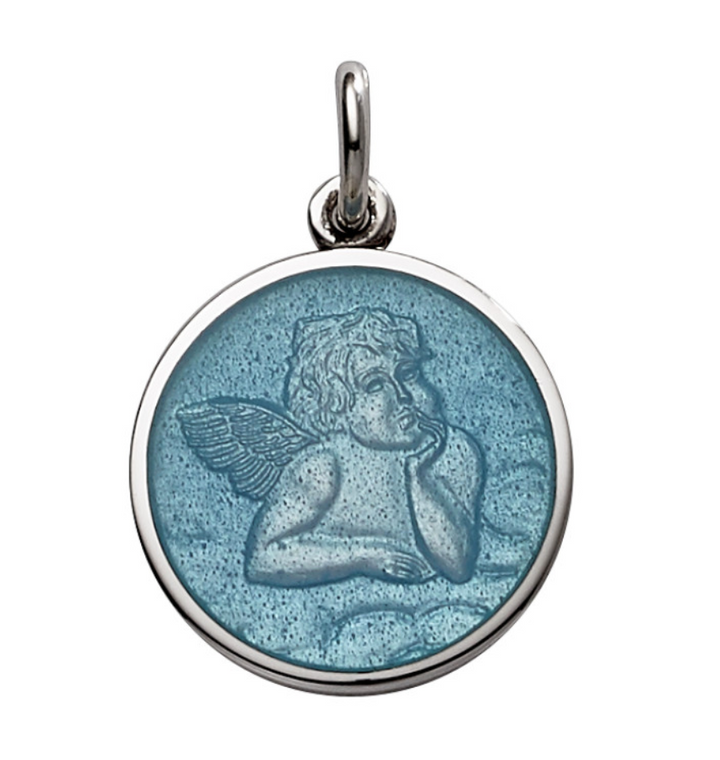 Enameled Cherub Pendant