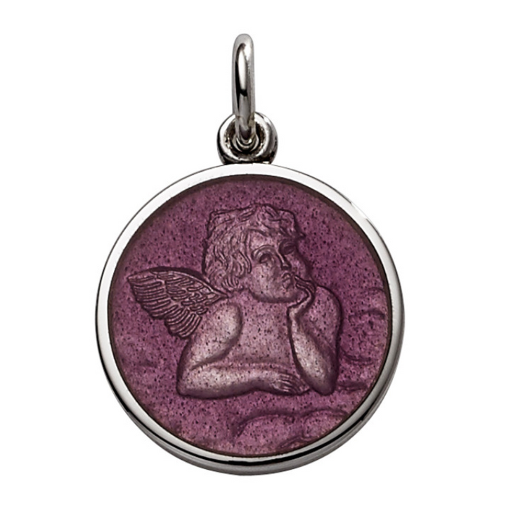 Enameled Cherub Pendant