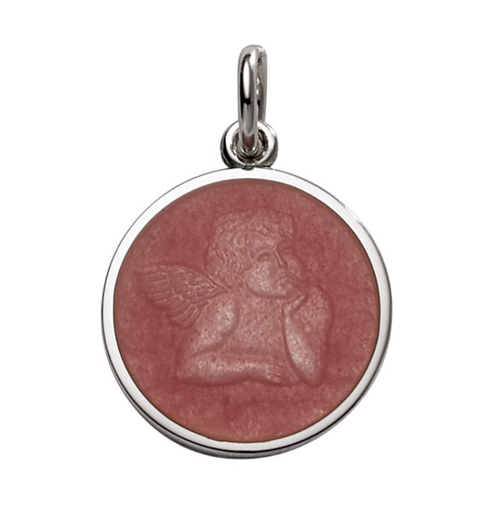 Enameled Cherub Pendant