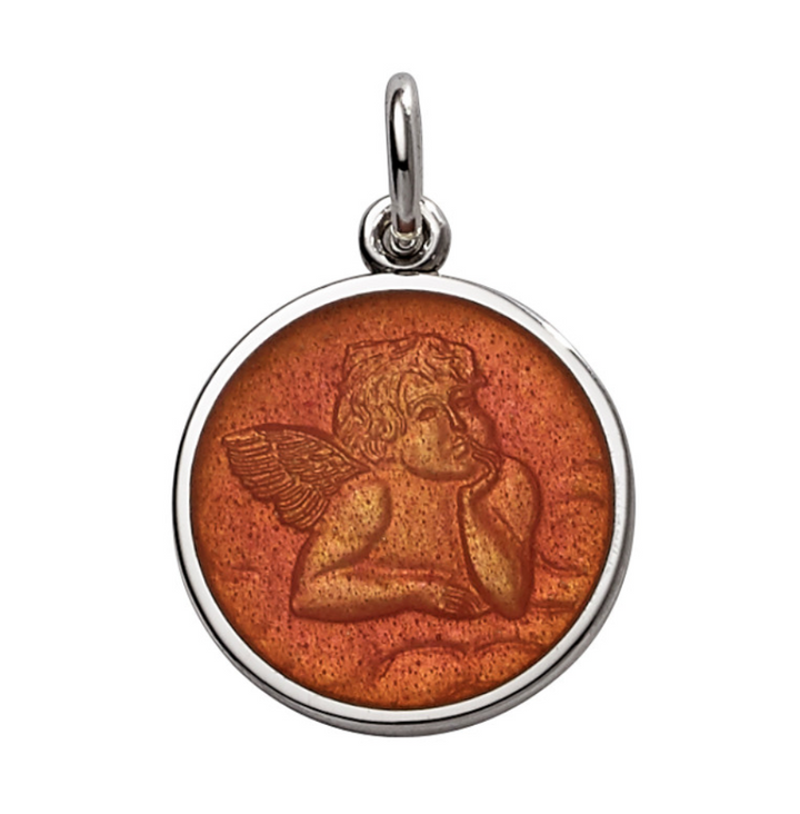 Enameled Cherub Pendant