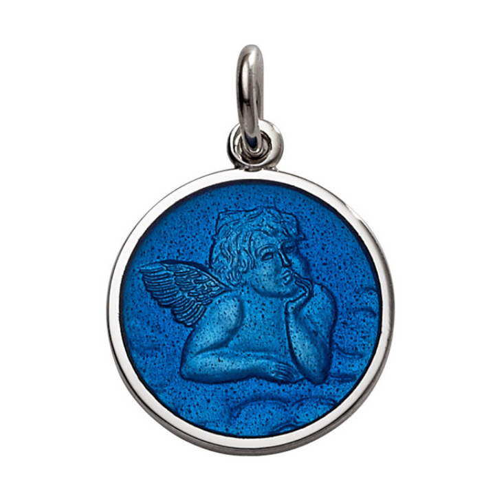 Enameled Cherub Pendant