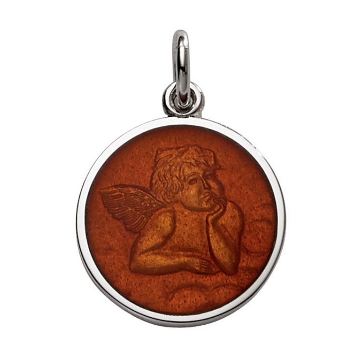 Enameled Cherub Pendant