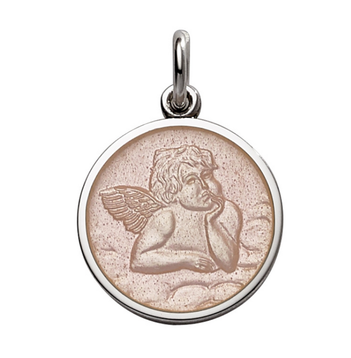 Enameled Cherub Pendant