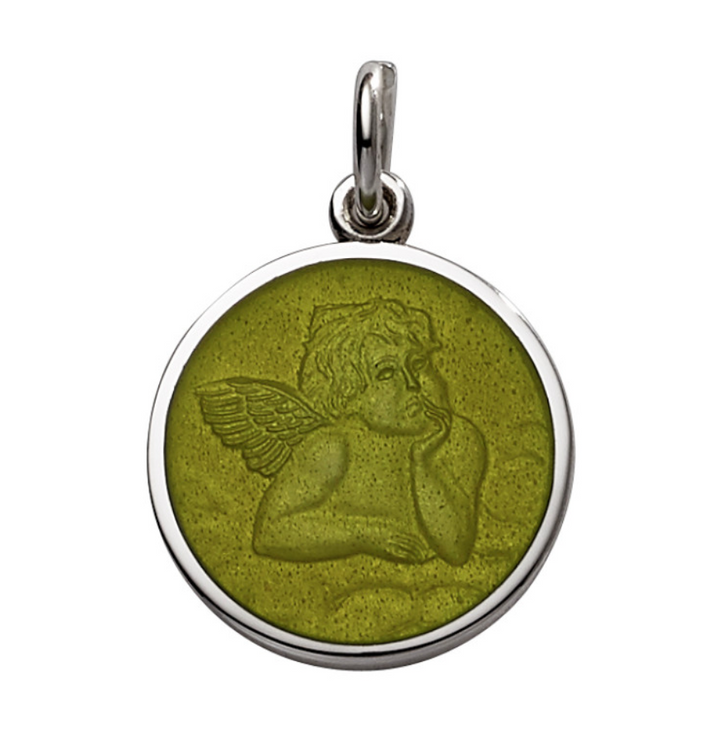 Enameled Cherub Pendant