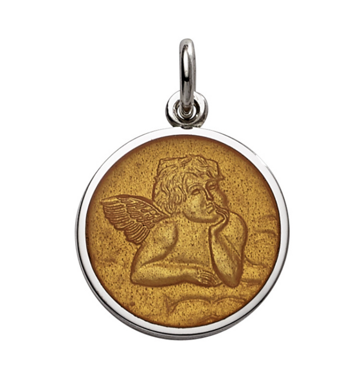 Enameled Cherub Pendant
