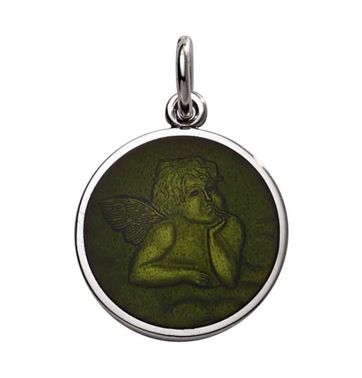 Enameled Cherub Pendant