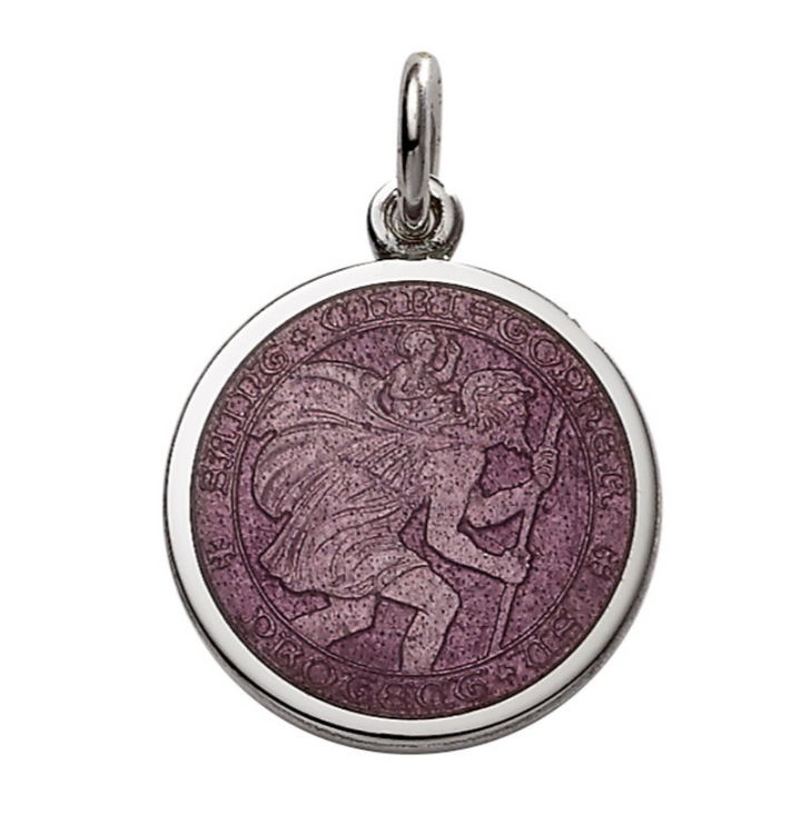 Sterling Silver & Enamel St. Christopher Medal