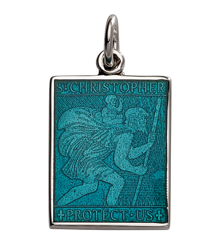 Rectangle St. Christopher's Pendant