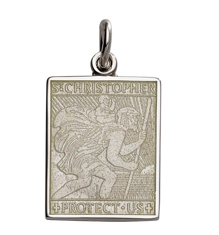 Rectangle St. Christopher's Pendant