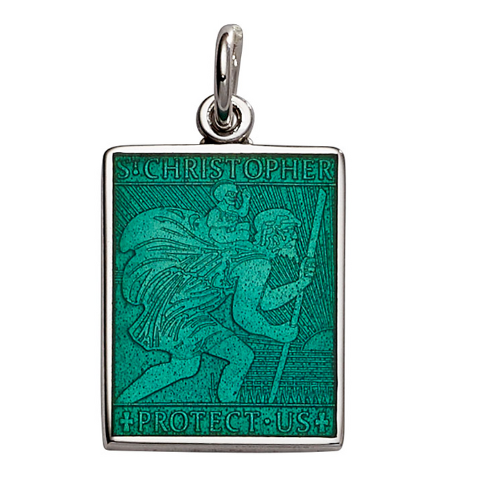 Rectangle St. Christopher's Pendant