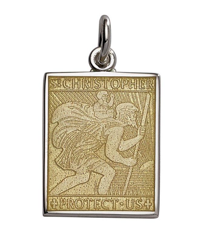 Rectangle St. Christopher's Pendant