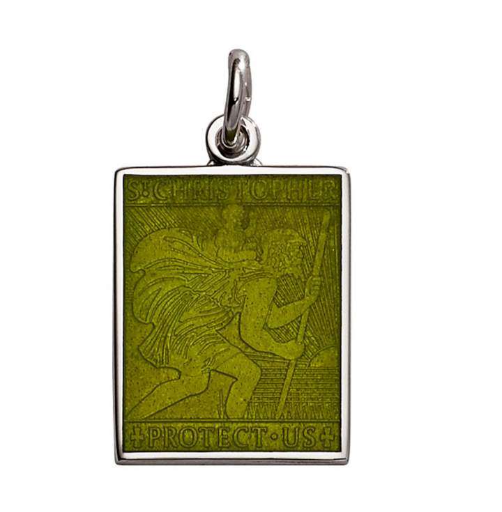 Rectangle St. Christopher's Pendant