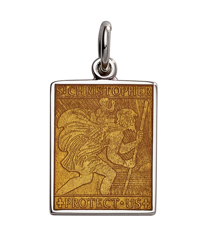 Rectangle St. Christopher's Pendant