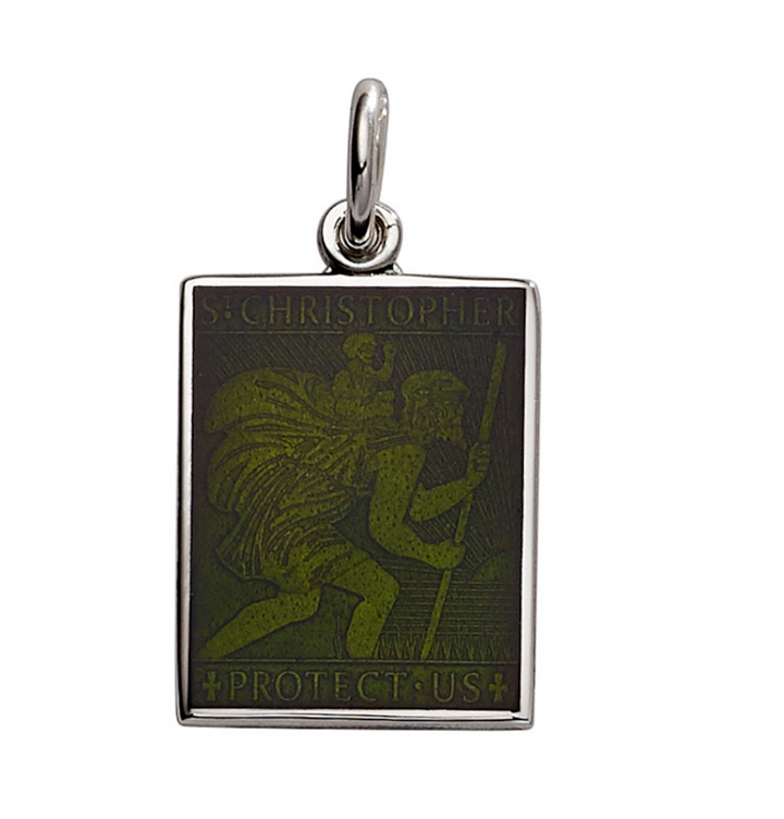 Rectangle St. Christopher's Pendant