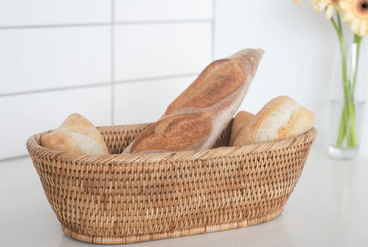 Oval Rattan Bread Basket
