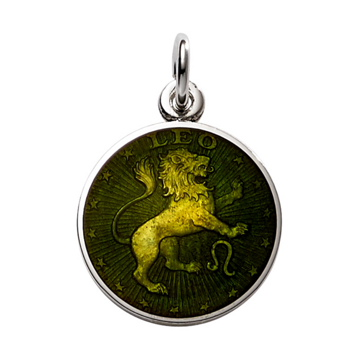 Silver Enameled Zodiac Pendant