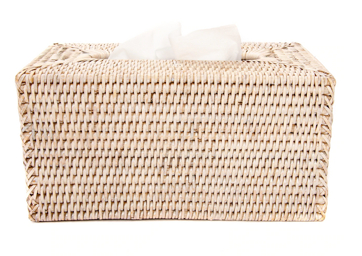 Rectangular Rattan Tissue Box Cover