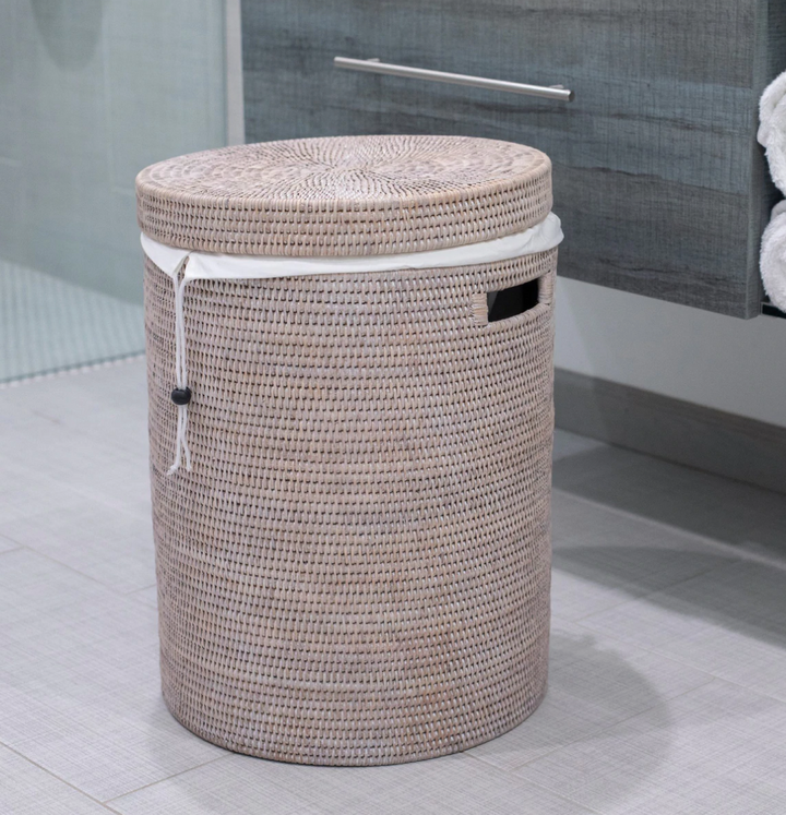 Round Rattan Hamper with Lid