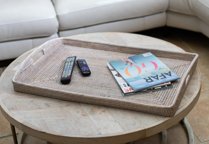 Rectangular Rattan Tray with High Handles (5 Sizes)