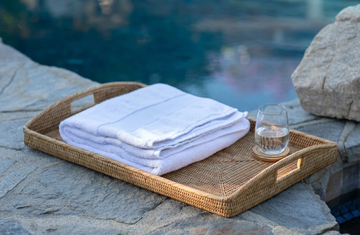 Rectangular Rattan Tray with High Handles (5 Sizes)