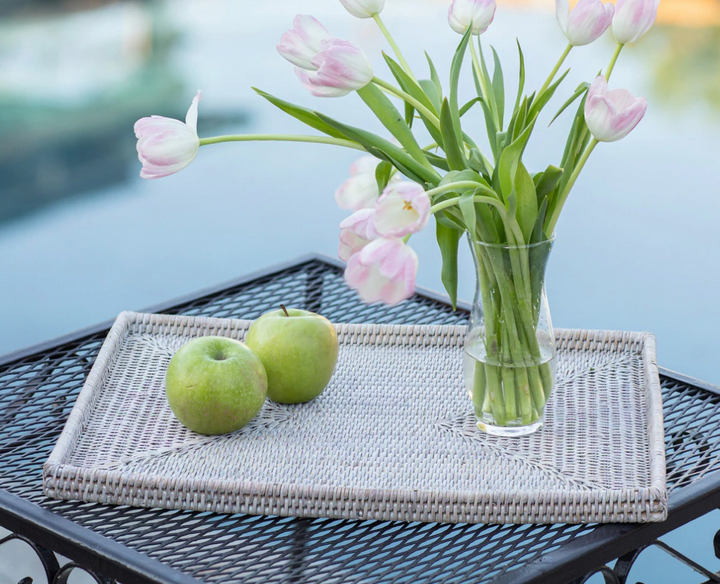 Flat Rectangular Rattan Tray (2 Sizes)