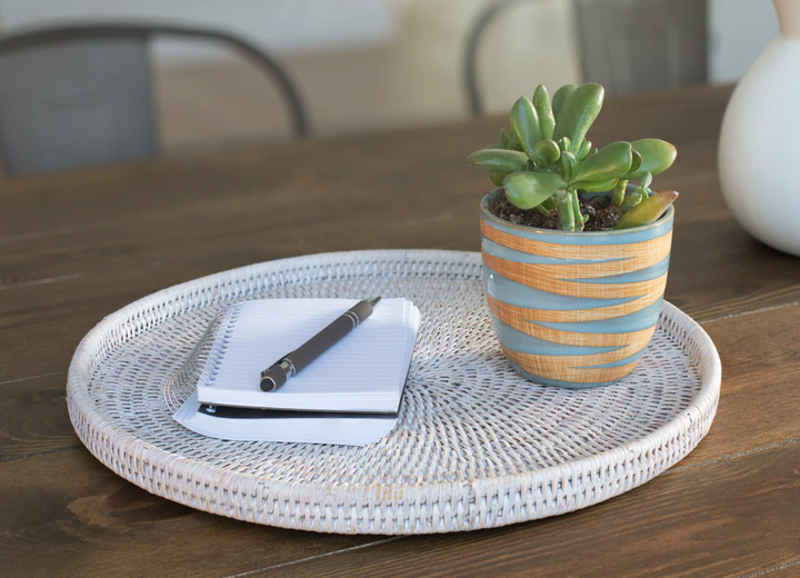 Round Flat Rattan Tray (2 Sizes)