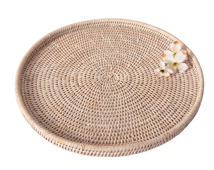 Round Flat Rattan Tray (2 Sizes)