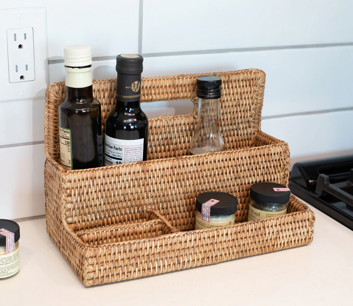 Standing Rattan Stationary Caddy