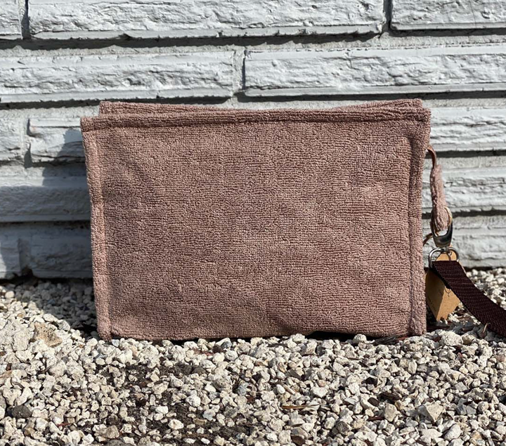 Terry Plastic Lined Clutch