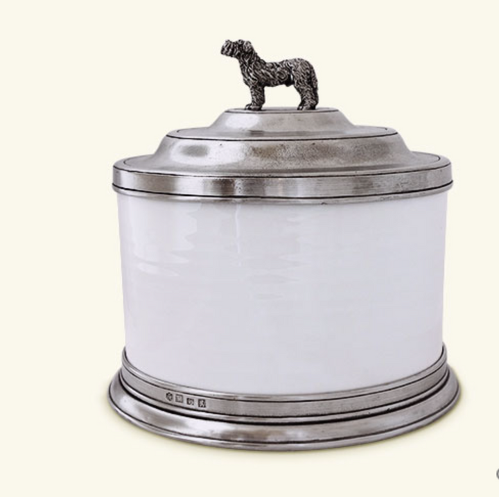 Convivio Cookie Jar w/Dog Finial