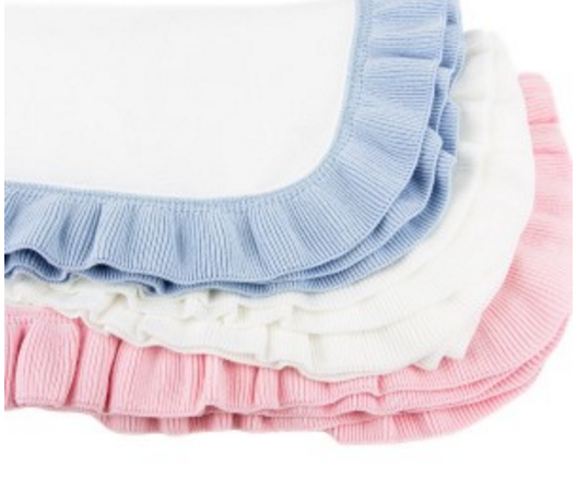 Ruffled Edge Knit Baby Blanket