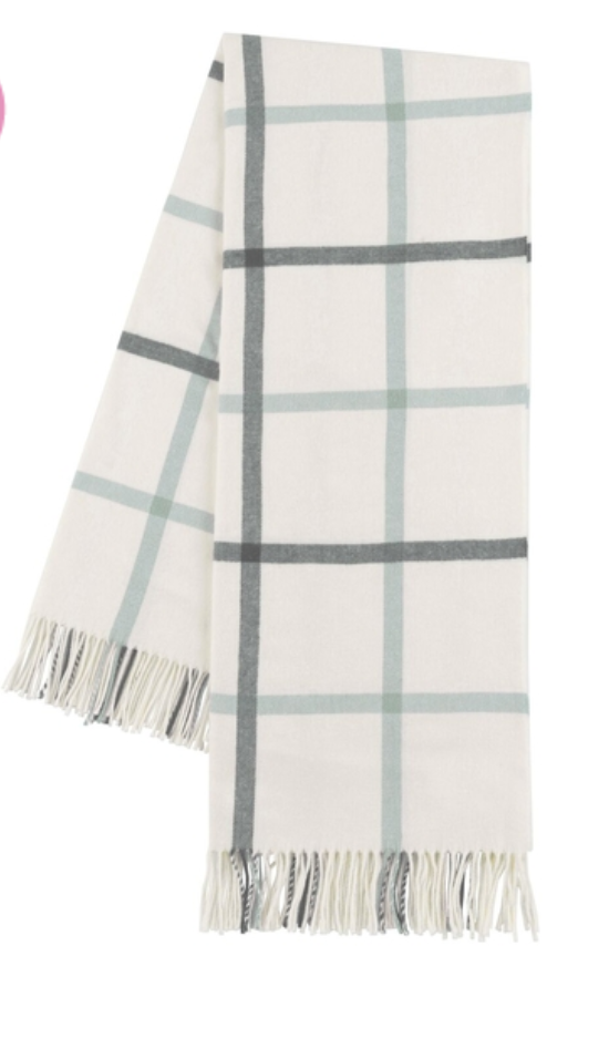 Tattersall Plaid Italian Throw Blanket