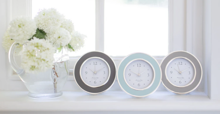 Round Enameled Alarm Clock