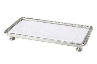 Footed Guest Towel Tray by Match Pewter