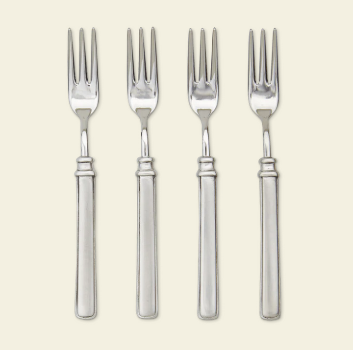 Gabriella Olive Cocktail Fork (Set of 4) by Match Pewter