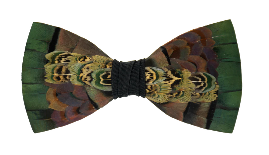 Bird Feather Bow Tie