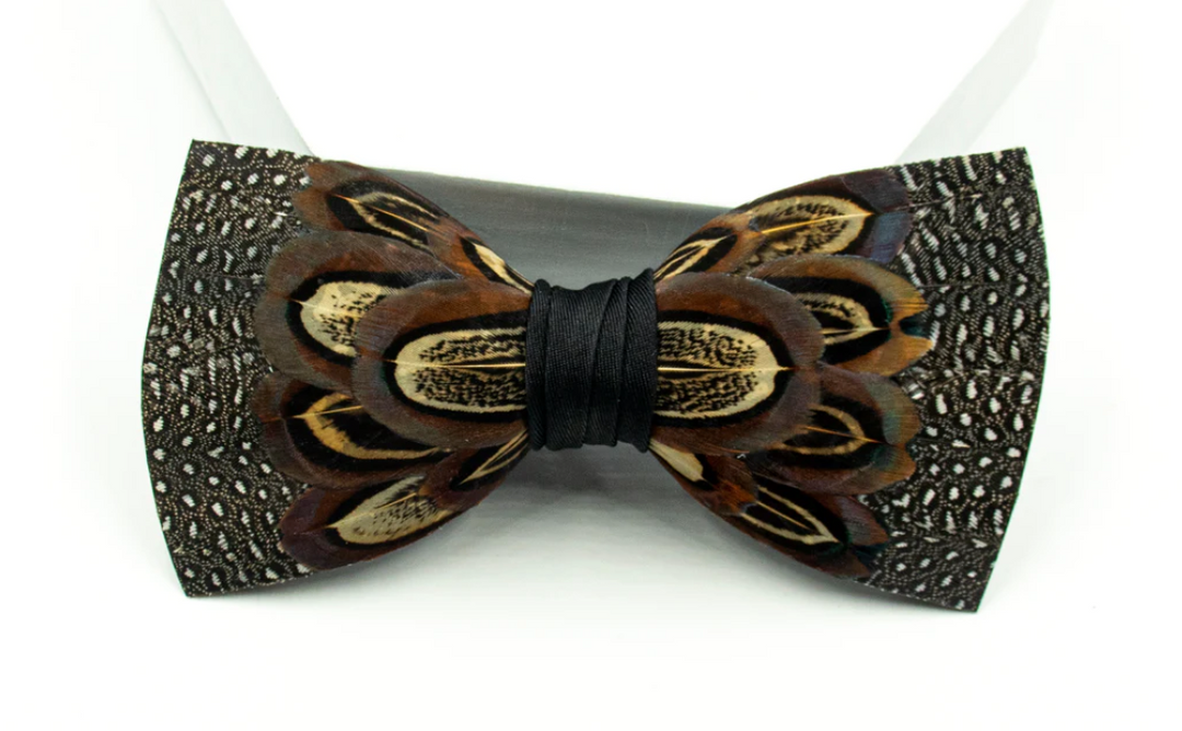 Bird Feather Bow Tie