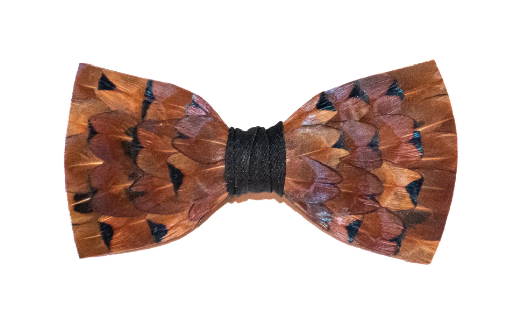 Bird Feather Bow Tie