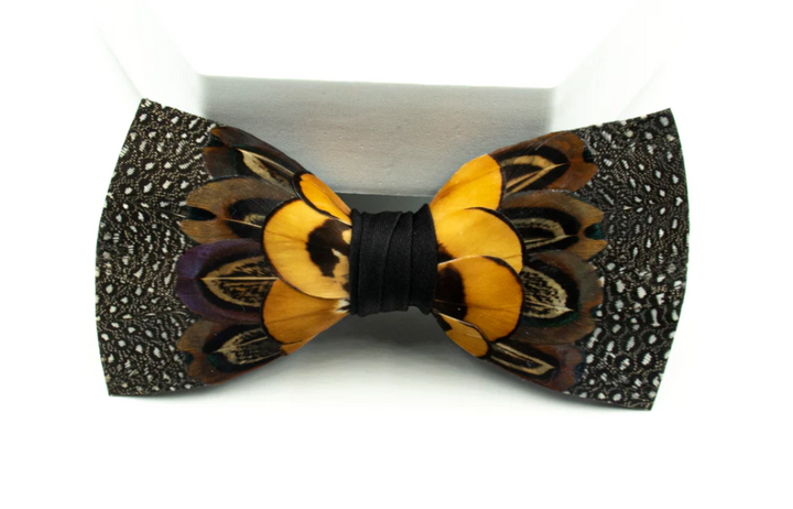 Bird Feather Bow Tie