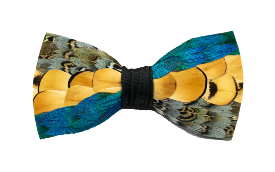 Bird Feather Bow Tie