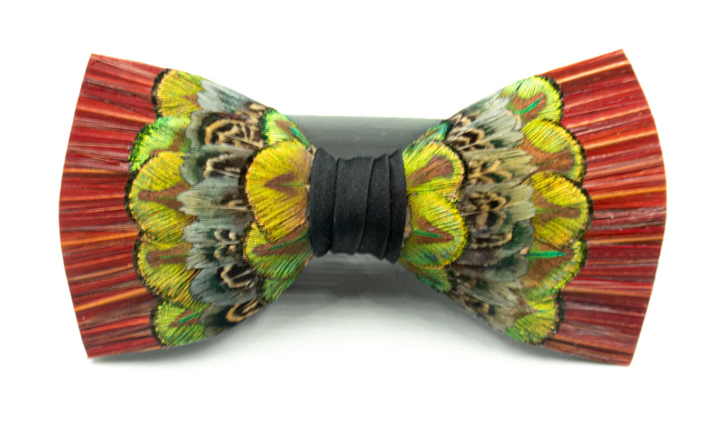 Bird Feather Bow Tie