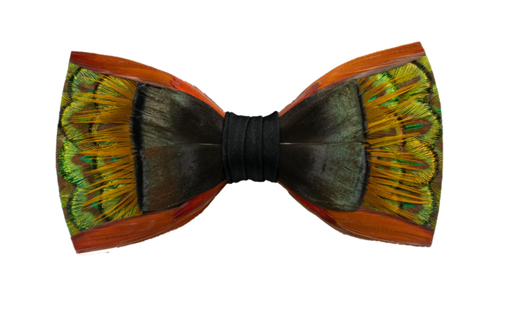 Bird Feather Bow Tie