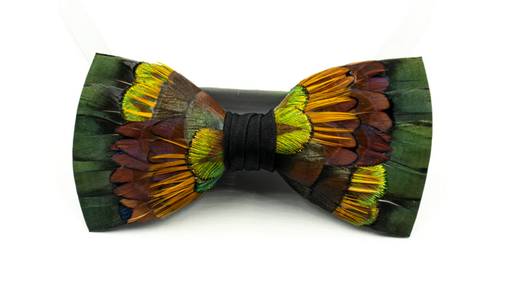 Bird Feather Bow Tie