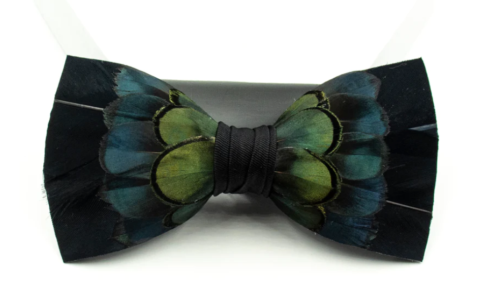 Bird Feather Bow Tie