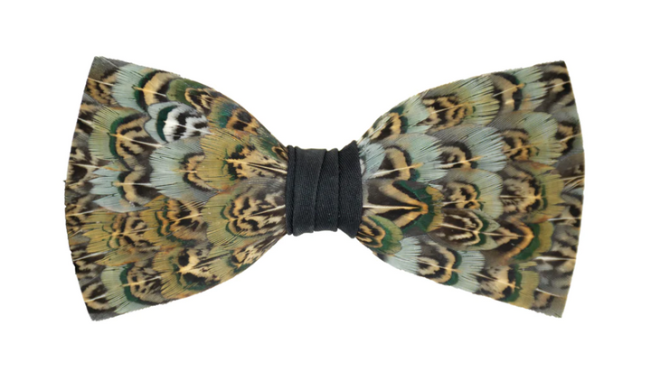 Bird Feather Bow Tie