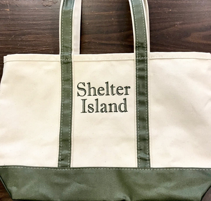 Medium Boat Tote, Metallic Green