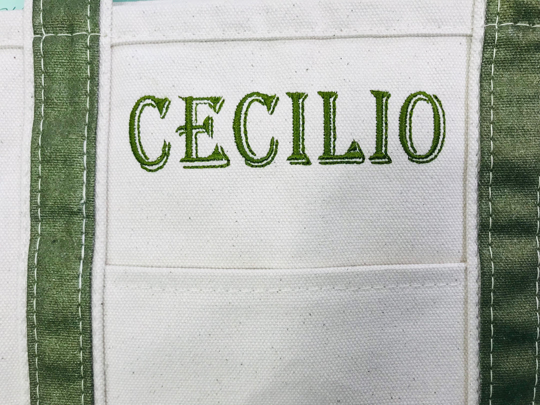 Medium Boat Tote, Metallic Green