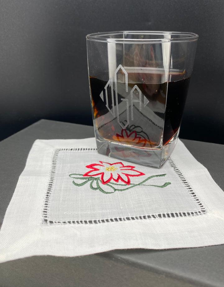 White Linen Cocktail Napkins