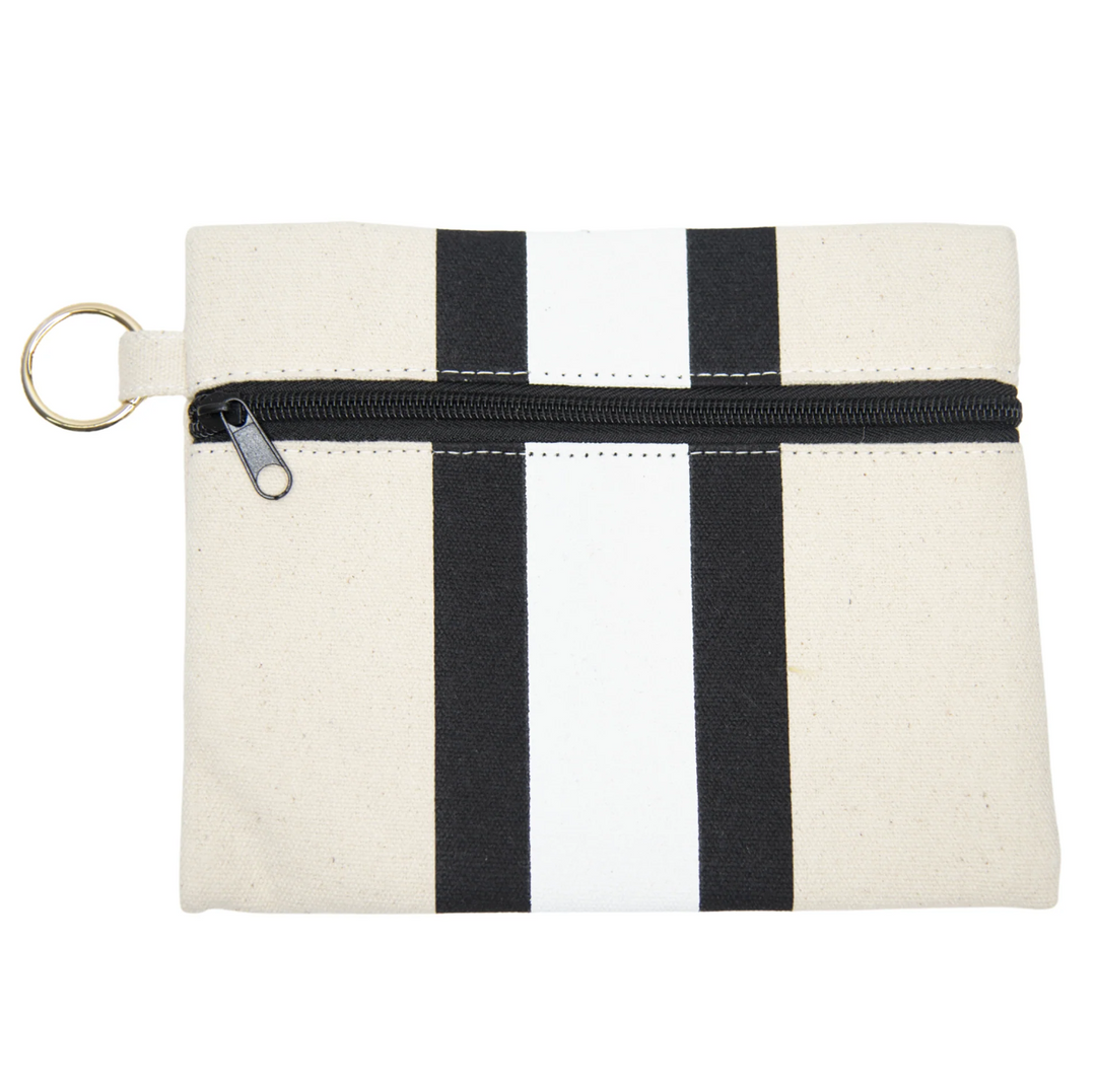 Canvas Ribbon Kansas Zipper Pouch