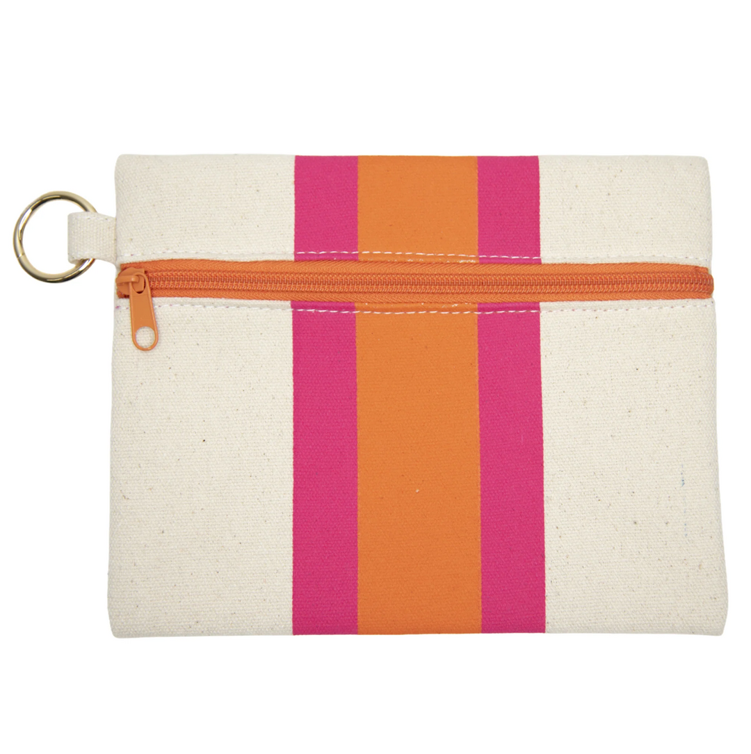 Canvas Ribbon Kansas Zipper Pouch